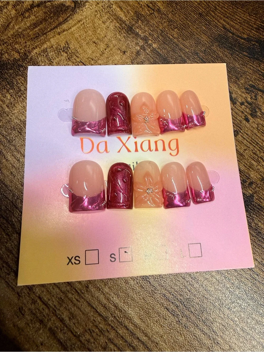 Pink Ombre Short Duck Press-On Nails SmallAccent